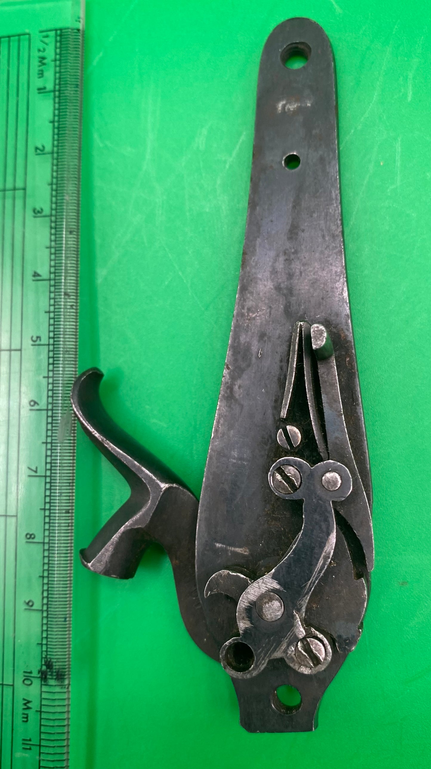 Decorated Back Action Lock with Hammer