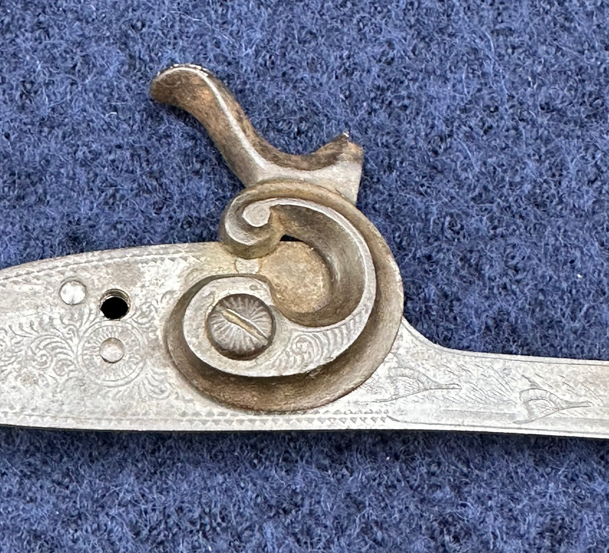 Pair Of Hammer Sporting Gun Locks With Wildlife Engraved Locks