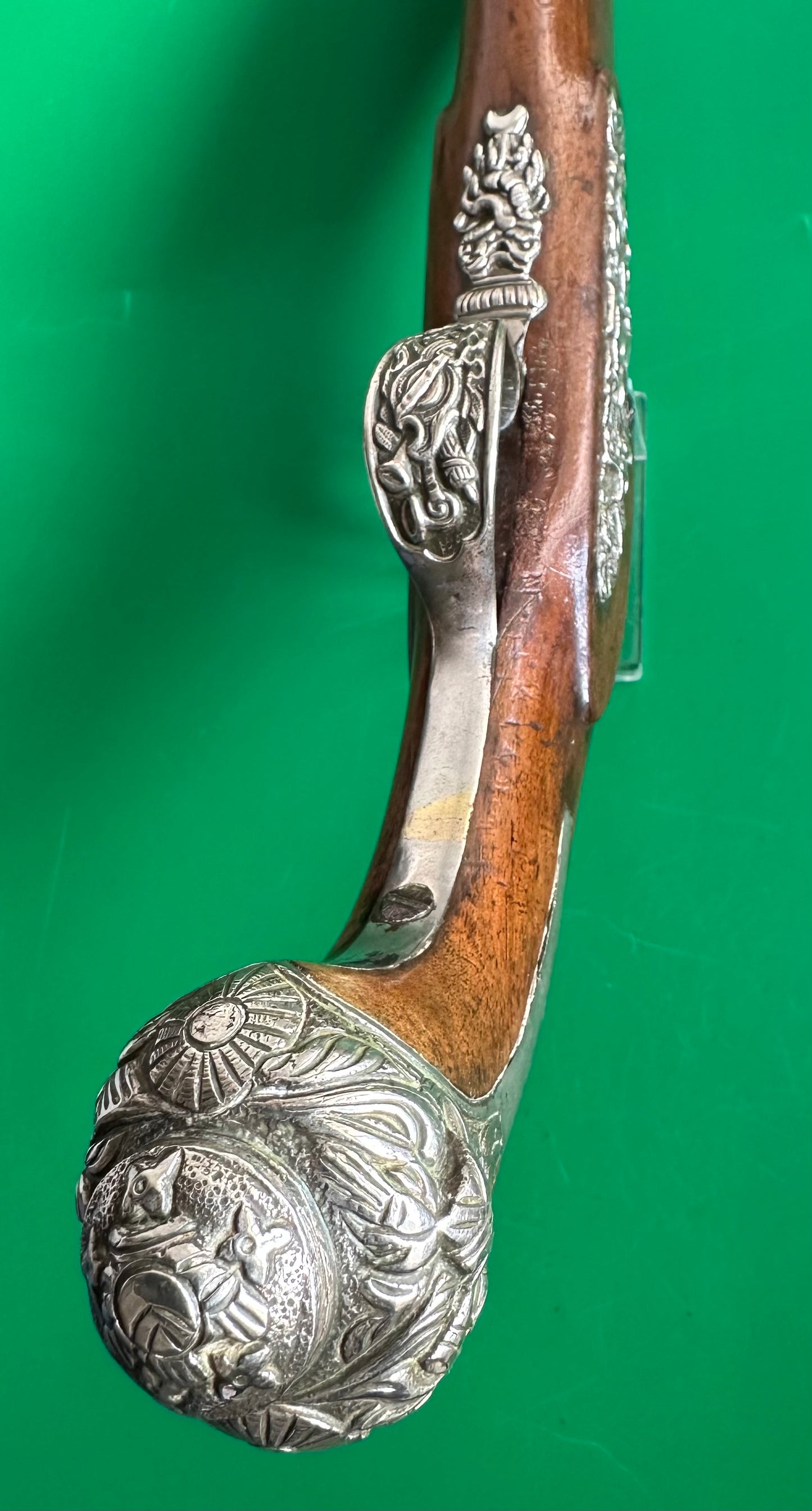 Silver Mounted Dueling Pistol By E Stavredhio