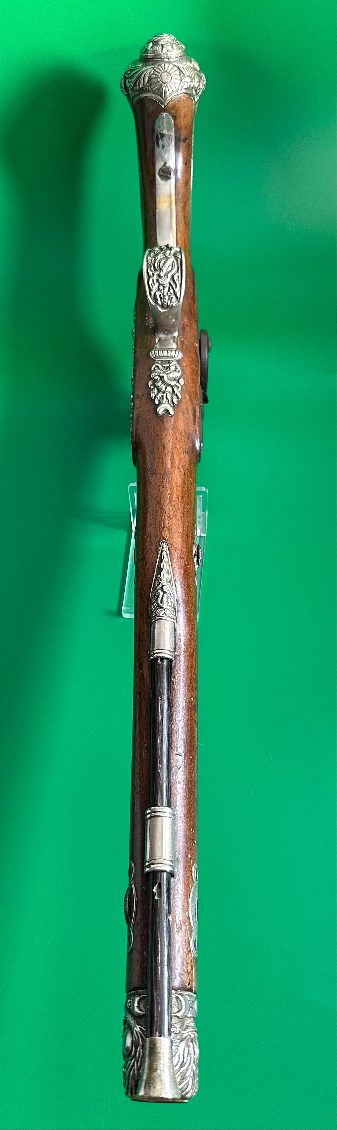 Silver Mounted Dueling Pistol By E Stavredhio