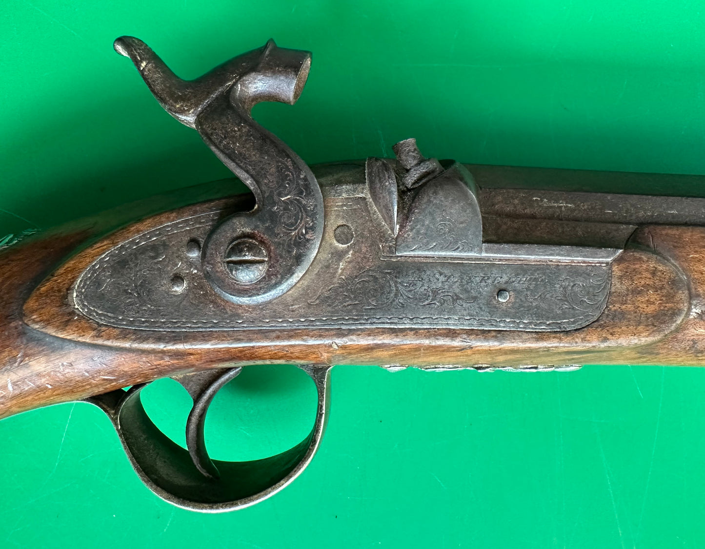 Silver Mounted Dueling Pistol By E Stavredhio