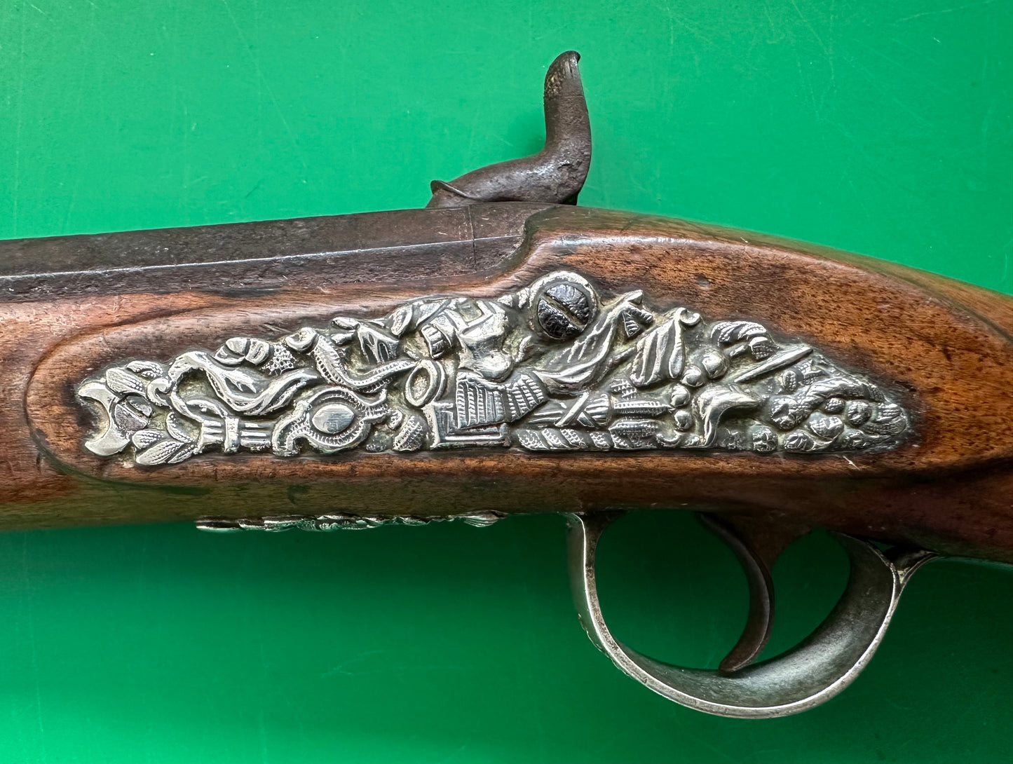 Silver Mounted Dueling Pistol By E Stavredhio