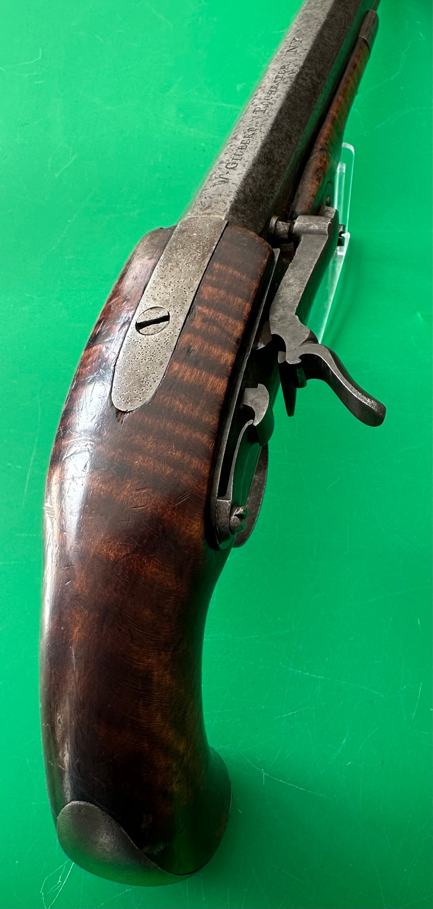 Very Unusual "Mule Ear" Lock Kentucky Pistol