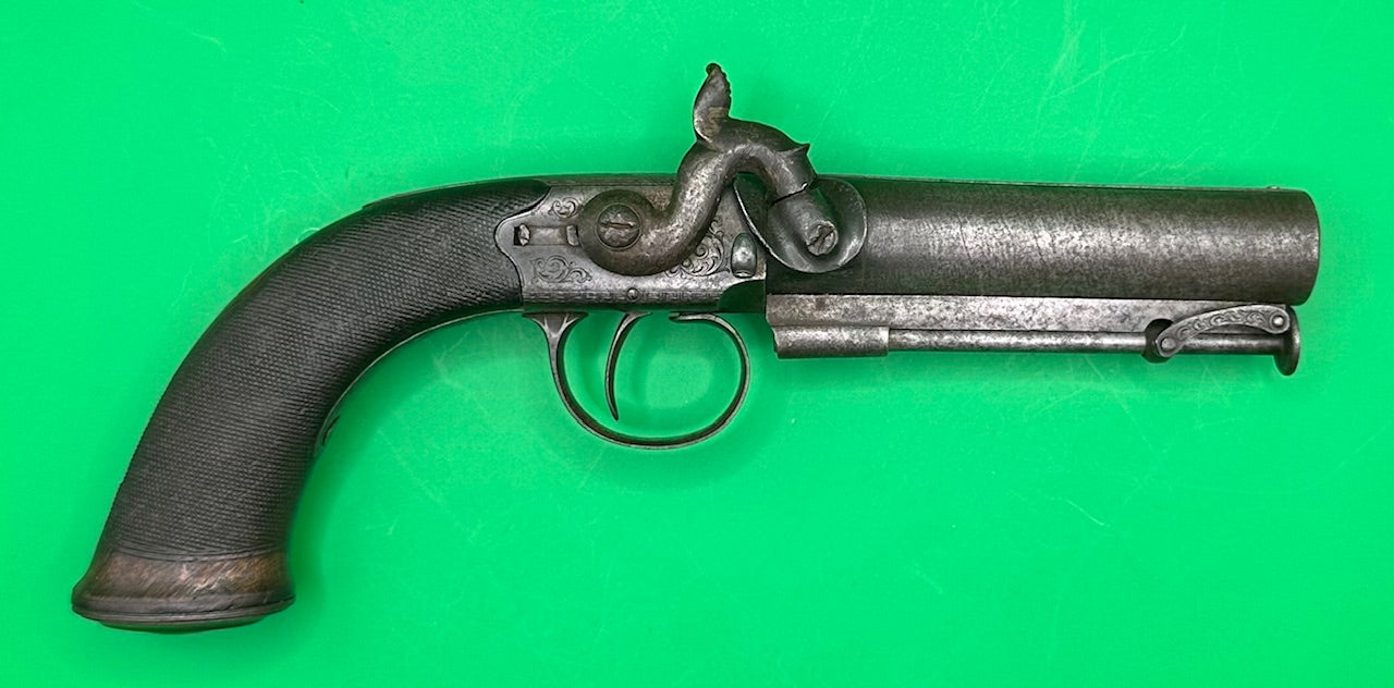 Scarce Manstopper Belt Boxlock Percussion Pistol - Bristol
