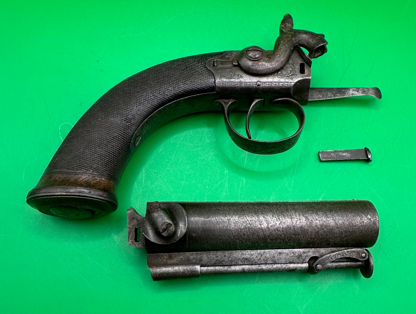 Scarce Manstopper Belt Boxlock Percussion Pistol - Bristol