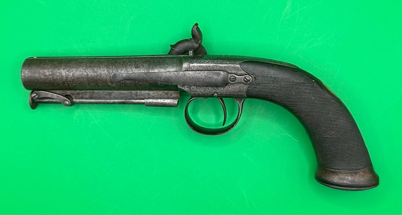 Scarce Manstopper Belt Boxlock Percussion Pistol - Bristol