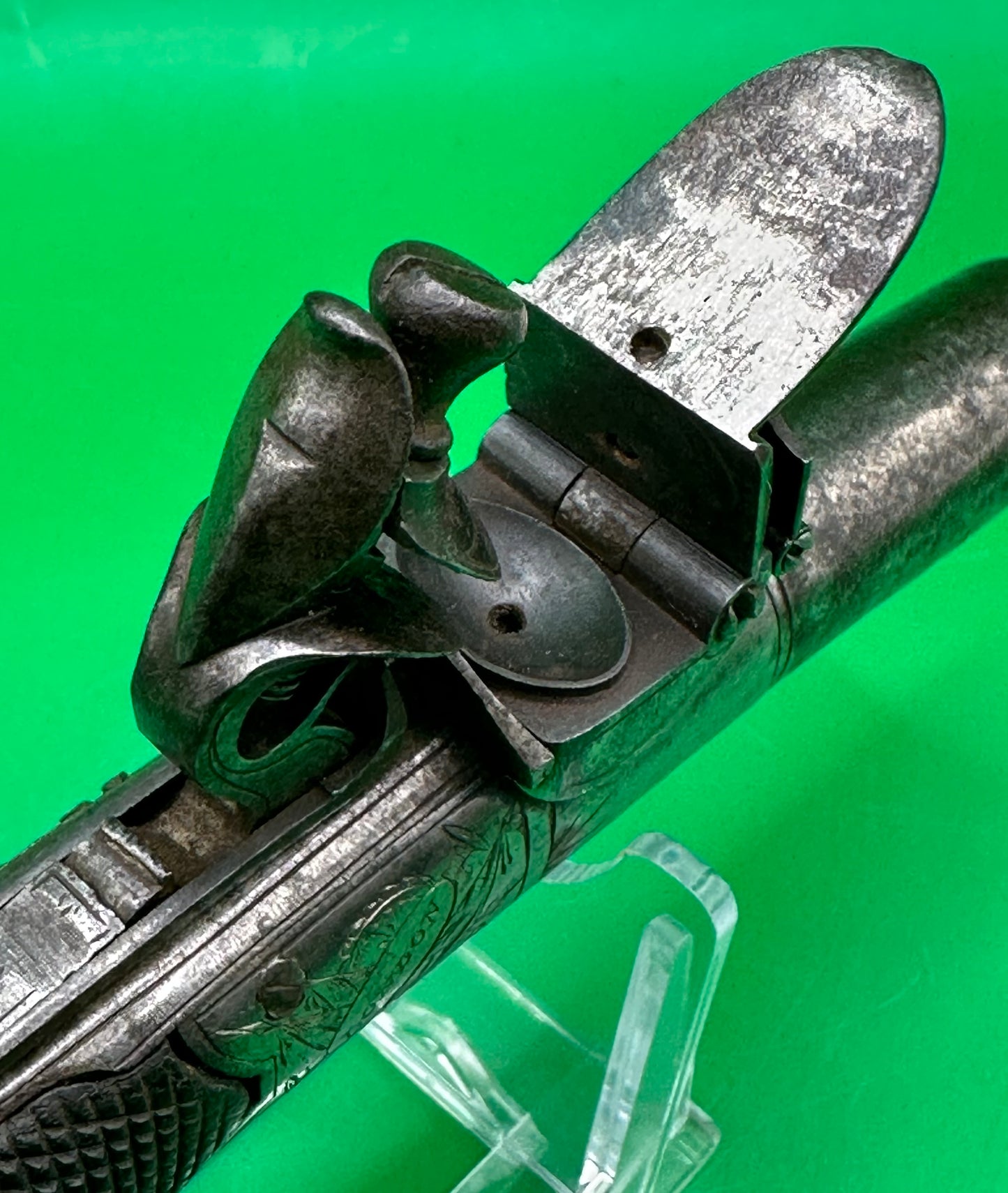 English Round Framed Flintlock Pocket Pistol