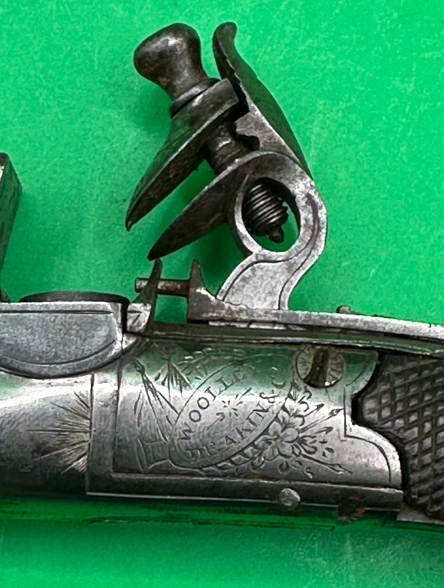 English Round Framed Flintlock Pocket Pistol