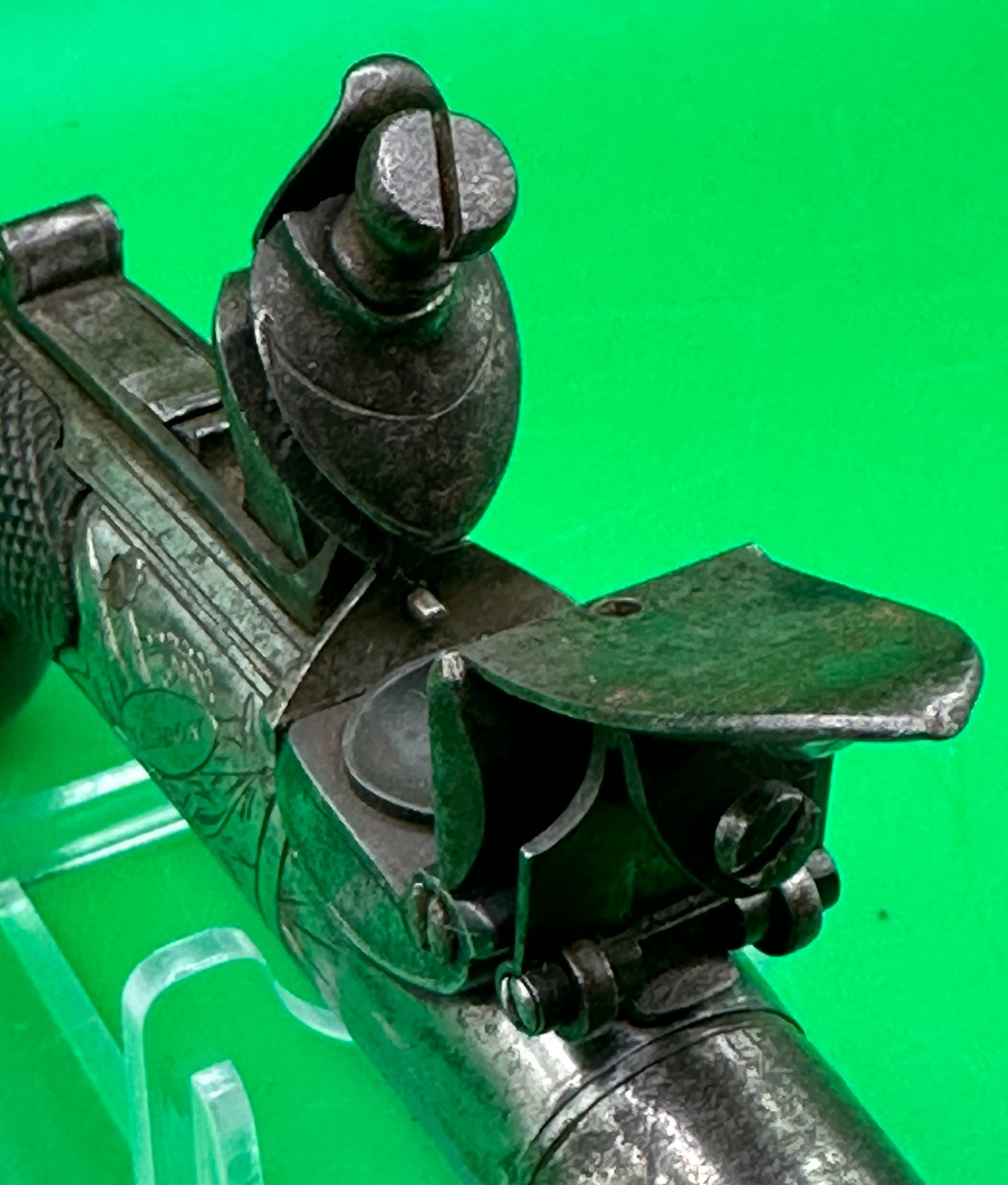 English Round Framed Flintlock Pocket Pistol