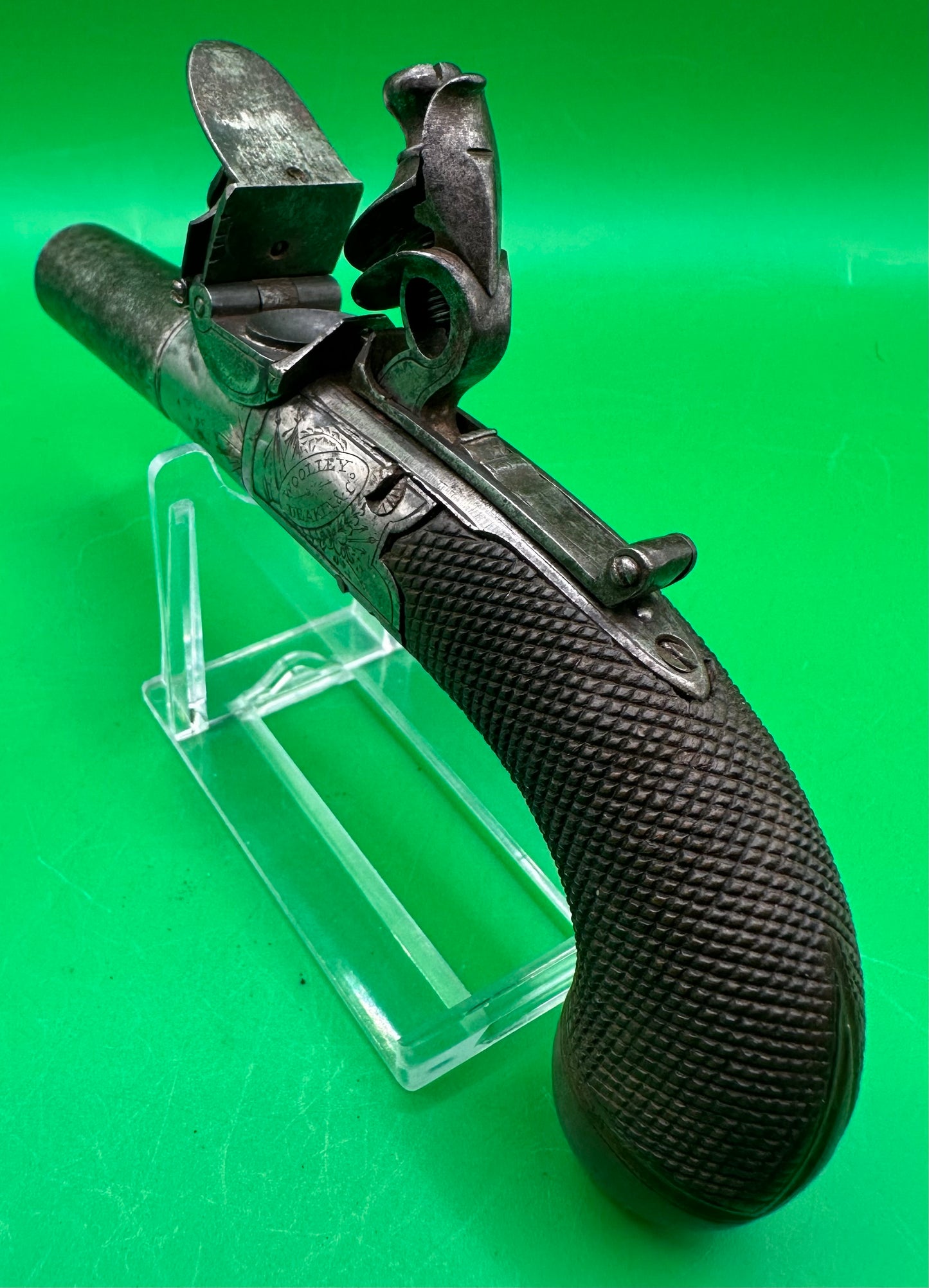 English Round Framed Flintlock Pocket Pistol