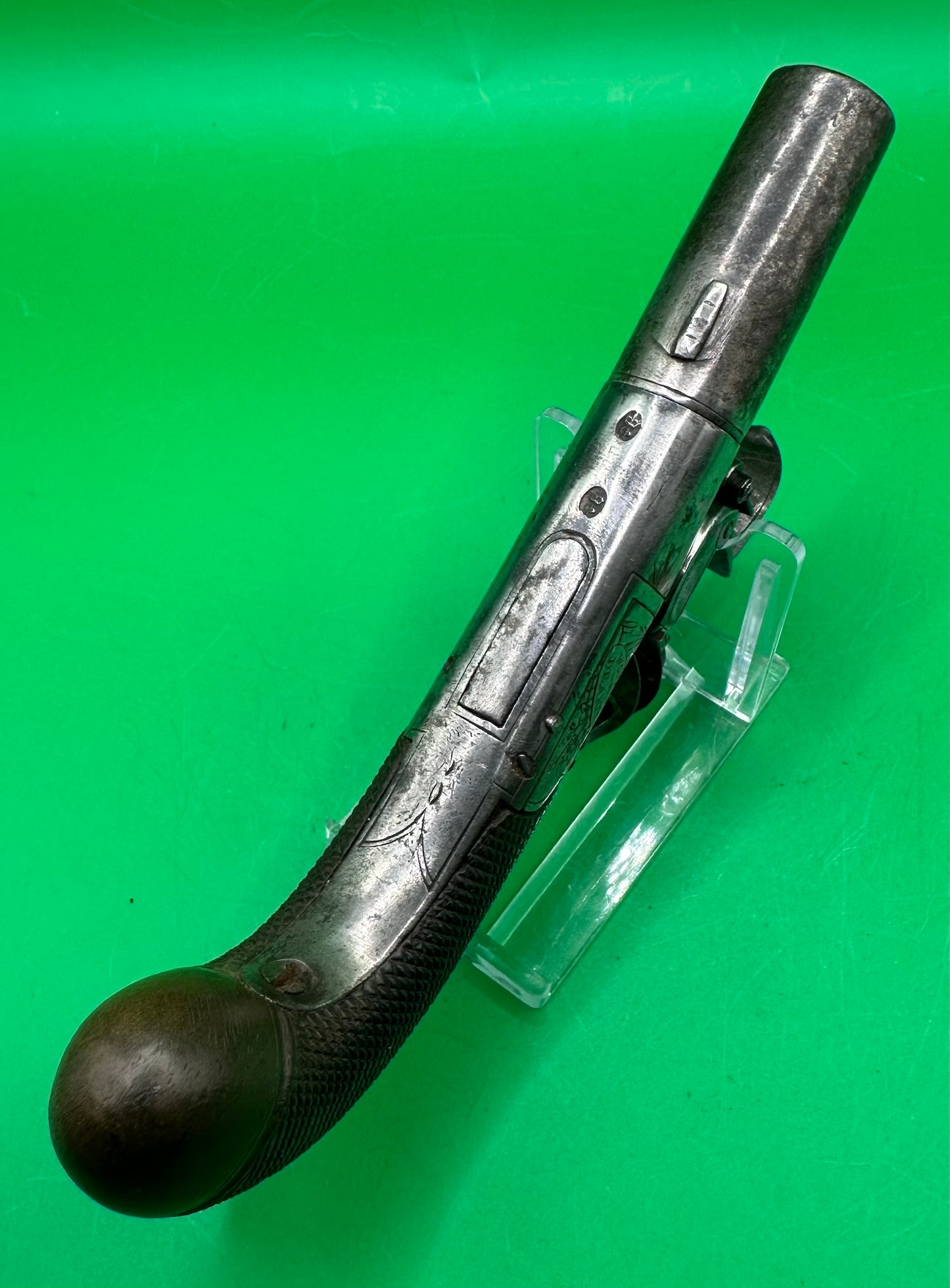 English Round Framed Flintlock Pocket Pistol