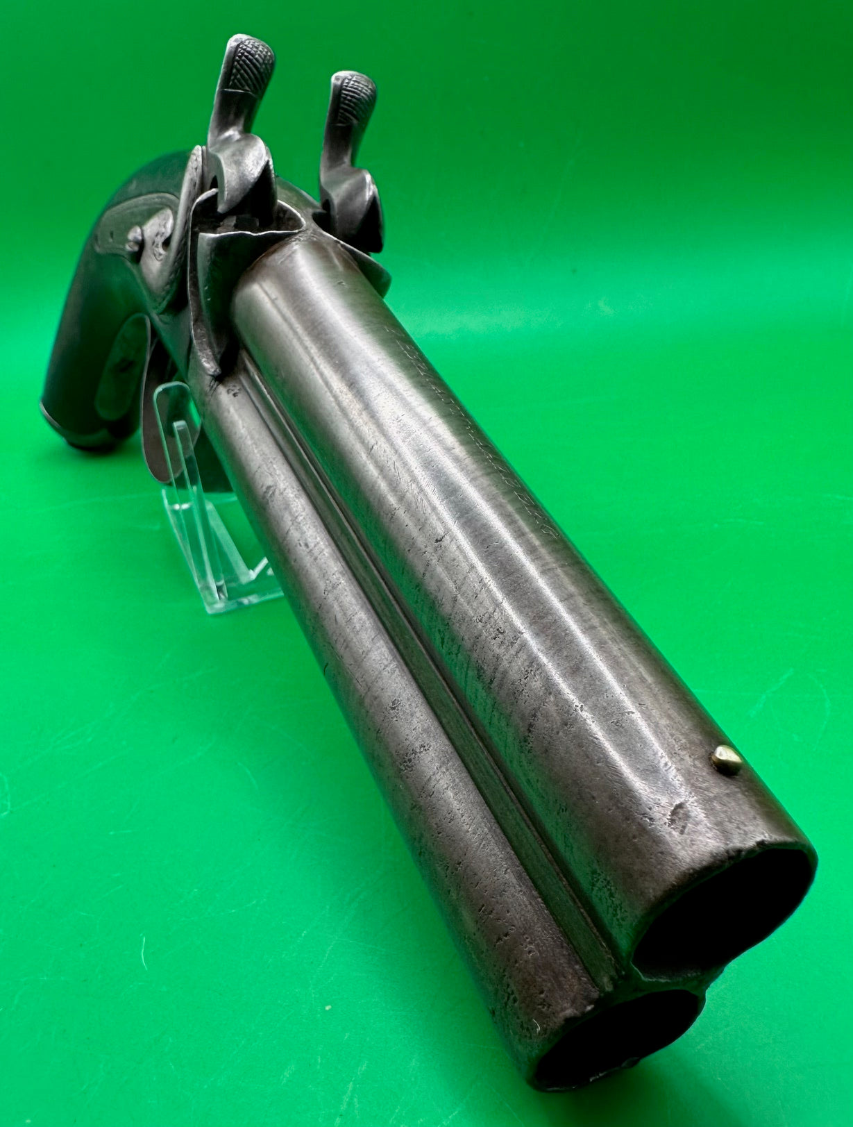 Double Barreled Howdah or Officers Pistol By P Hermann Of Aarberg