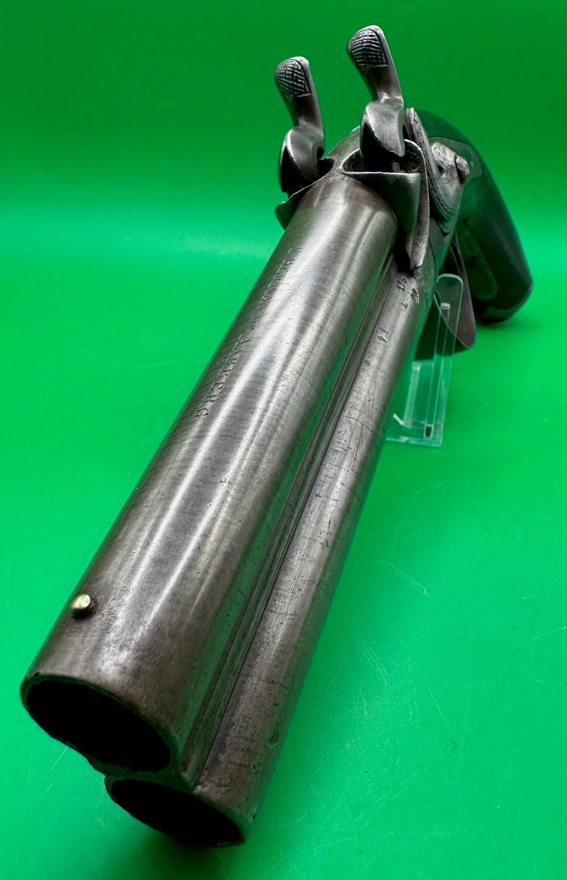 Double Barreled Howdah or Officers Pistol By P Hermann Of Aarberg
