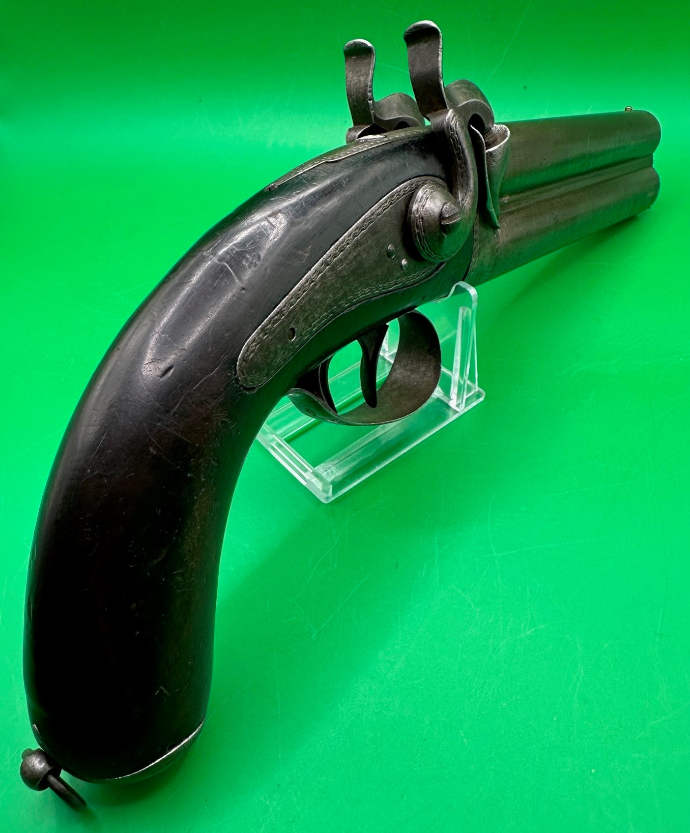 Double Barreled Howdah or Officers Pistol By P Hermann Of Aarberg