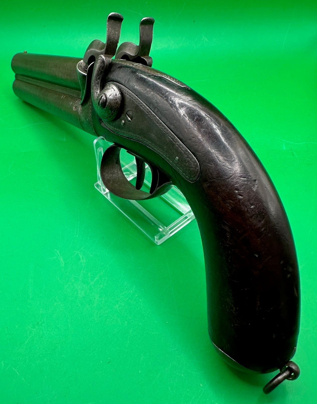 Double Barreled Howdah or Officers Pistol By P Hermann Of Aarberg