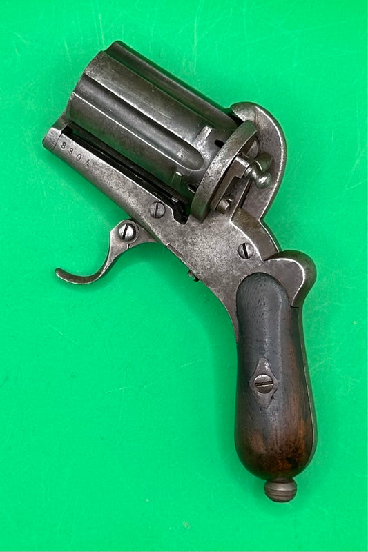 6 Shot Rifled Pinfire Pepperbox Revolver