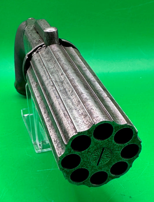 Rare 8 Shot Percussion Cap Pepperbox Revolver
