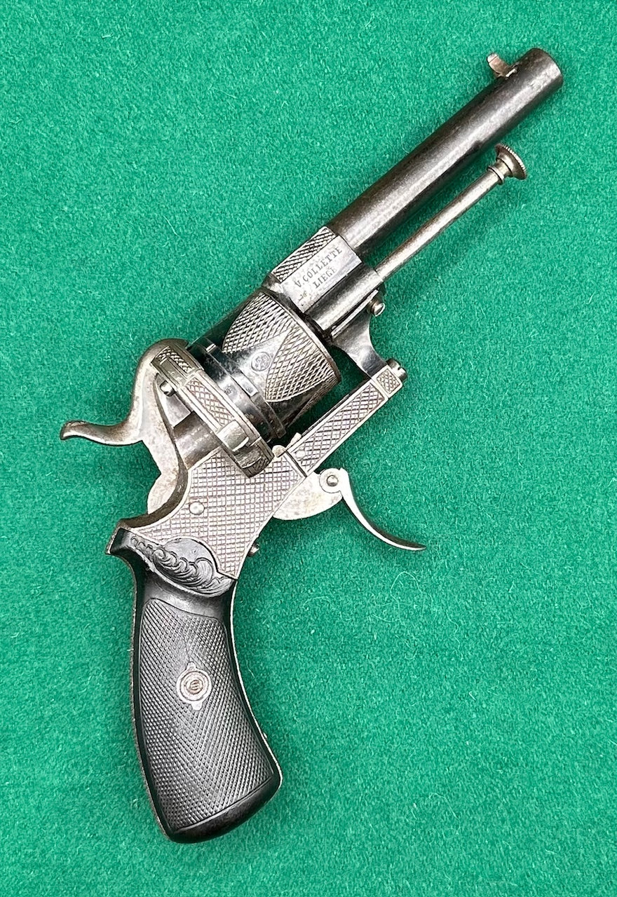 A Decorated Pocket Pinfire Revolver By V Collette