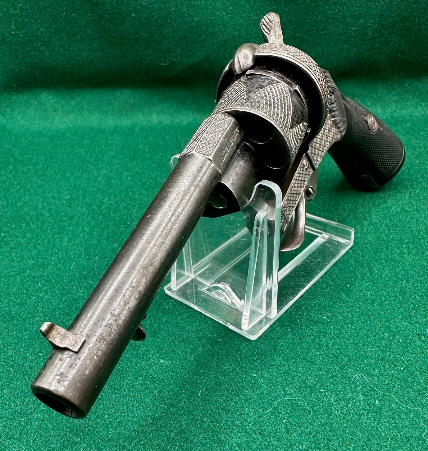 A Decorated Pocket Pinfire Revolver By V Collette