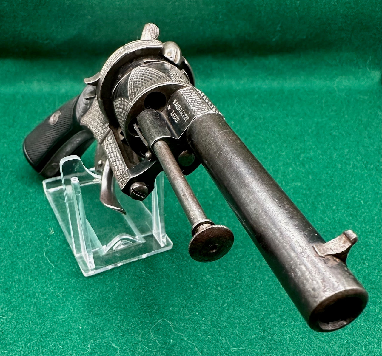 A Decorated Pocket Pinfire Revolver By V Collette