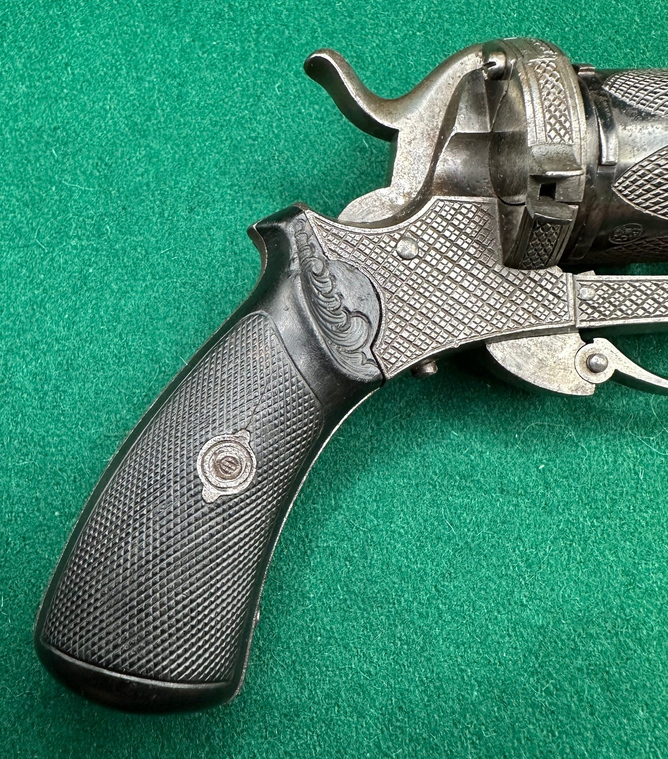 A Decorated Pocket Pinfire Revolver By V Collette