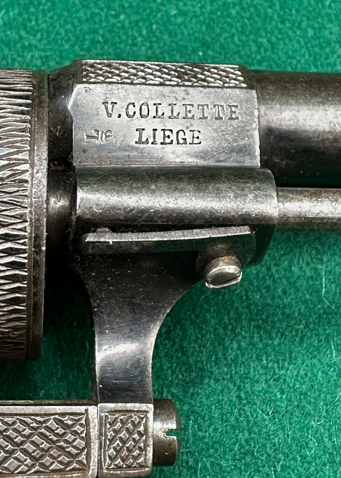 A Decorated Pocket Pinfire Revolver By V Collette
