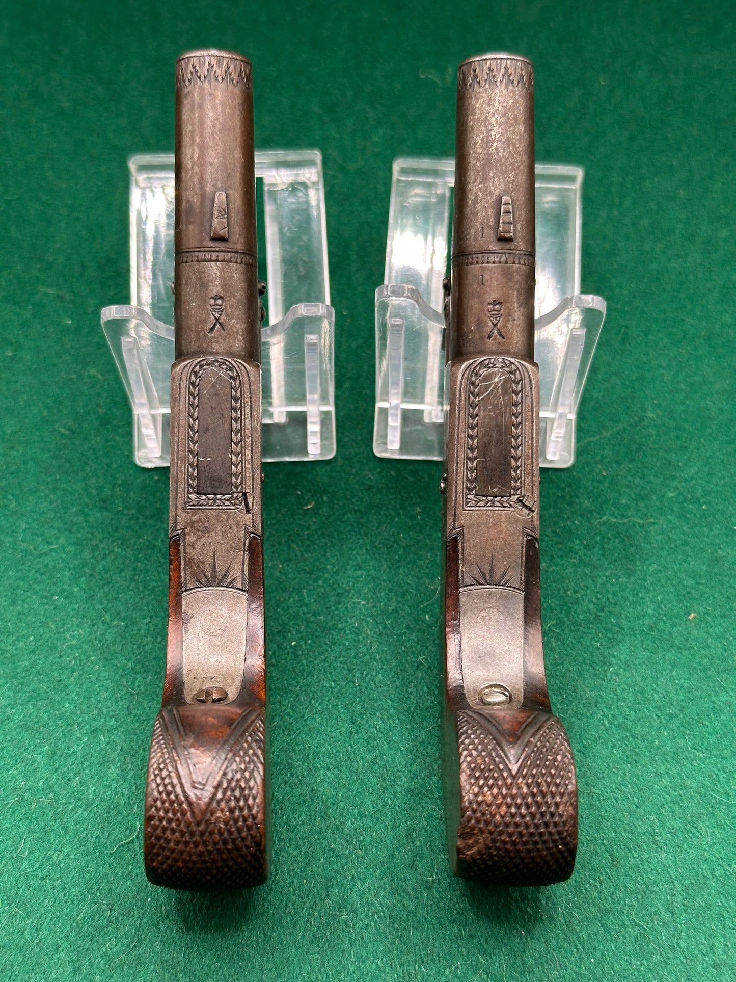 Beautiful Cased Set Of English Pocket Pistols By Brunn