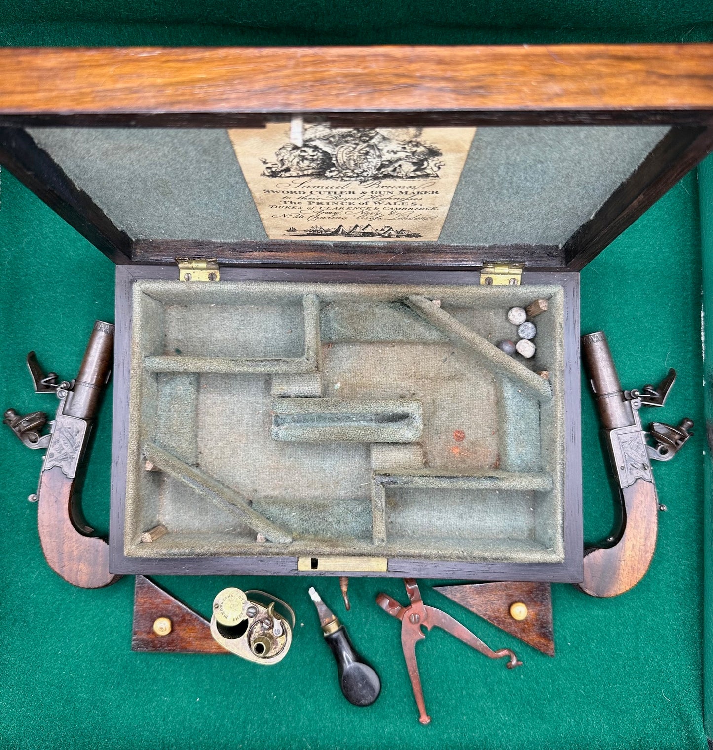 Beautiful Cased Set Of English Pocket Pistols By Brunn