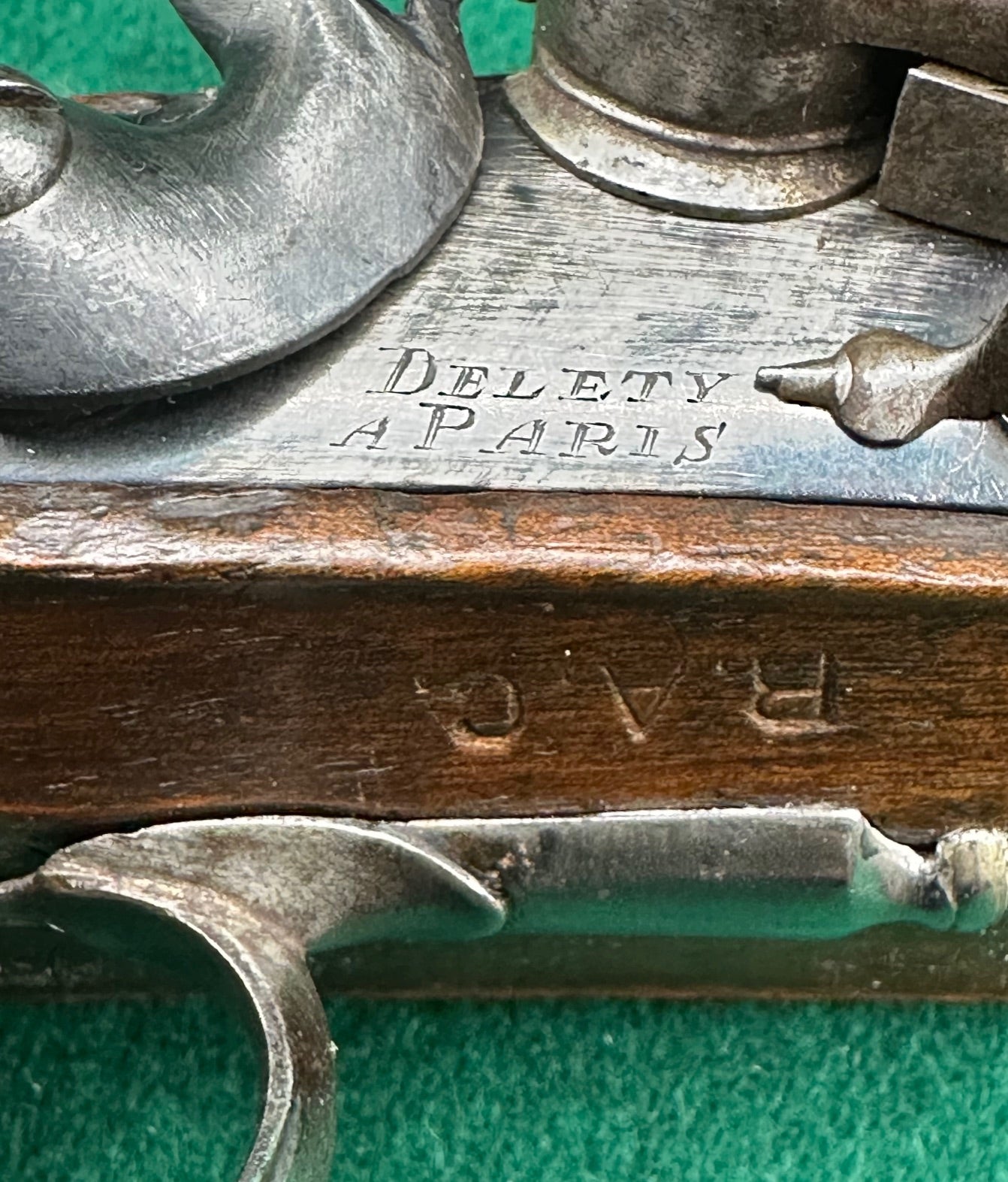 Crisp Pair Of French Flintlock Overcoat Pistols By Delety