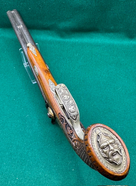 Exhibition Grade Double Barrelled Percussion Cap Pistol