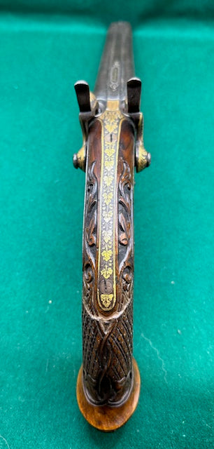 Exhibition Grade Double Barrelled Percussion Cap Pistol