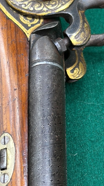 Exhibition Grade Double Barrelled Percussion Cap Pistol