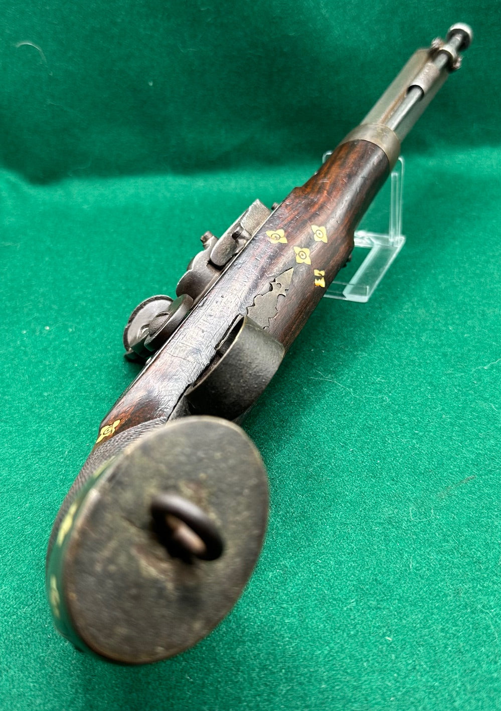 Indian Military Half Stocked Flintlock Pistol
