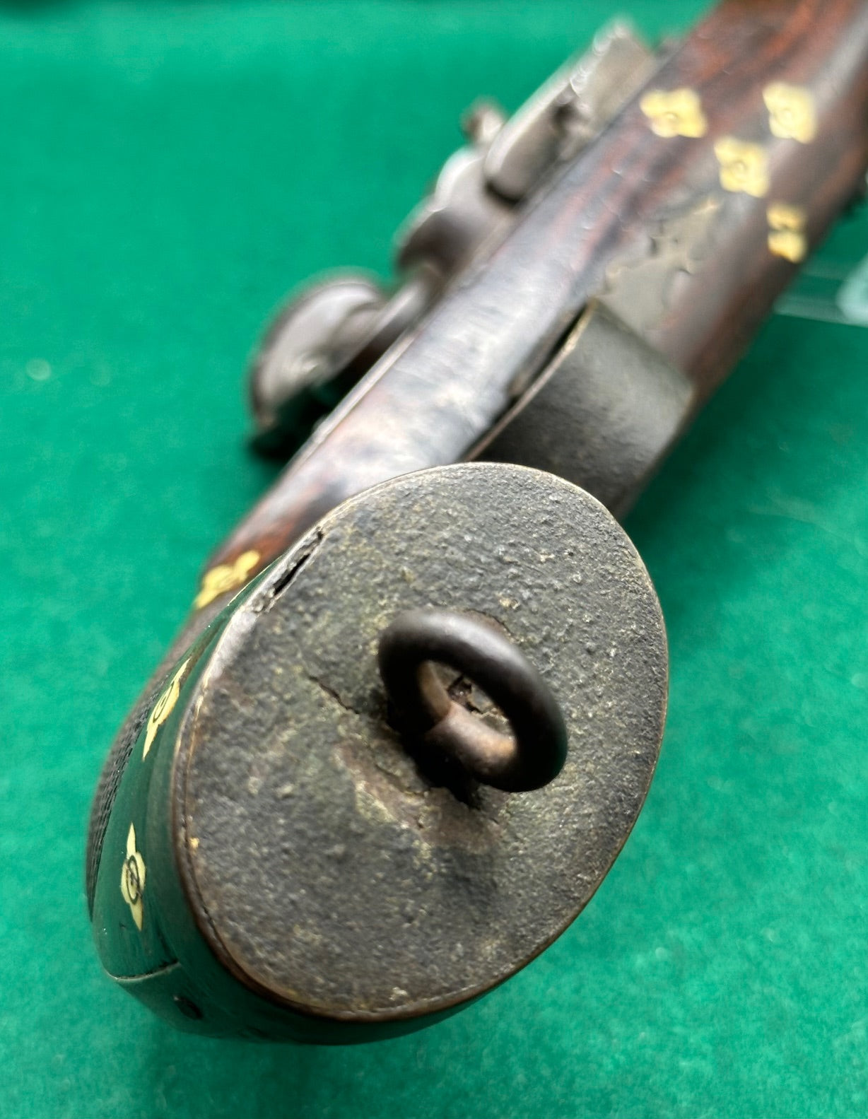 Indian Military Half Stocked Flintlock Pistol