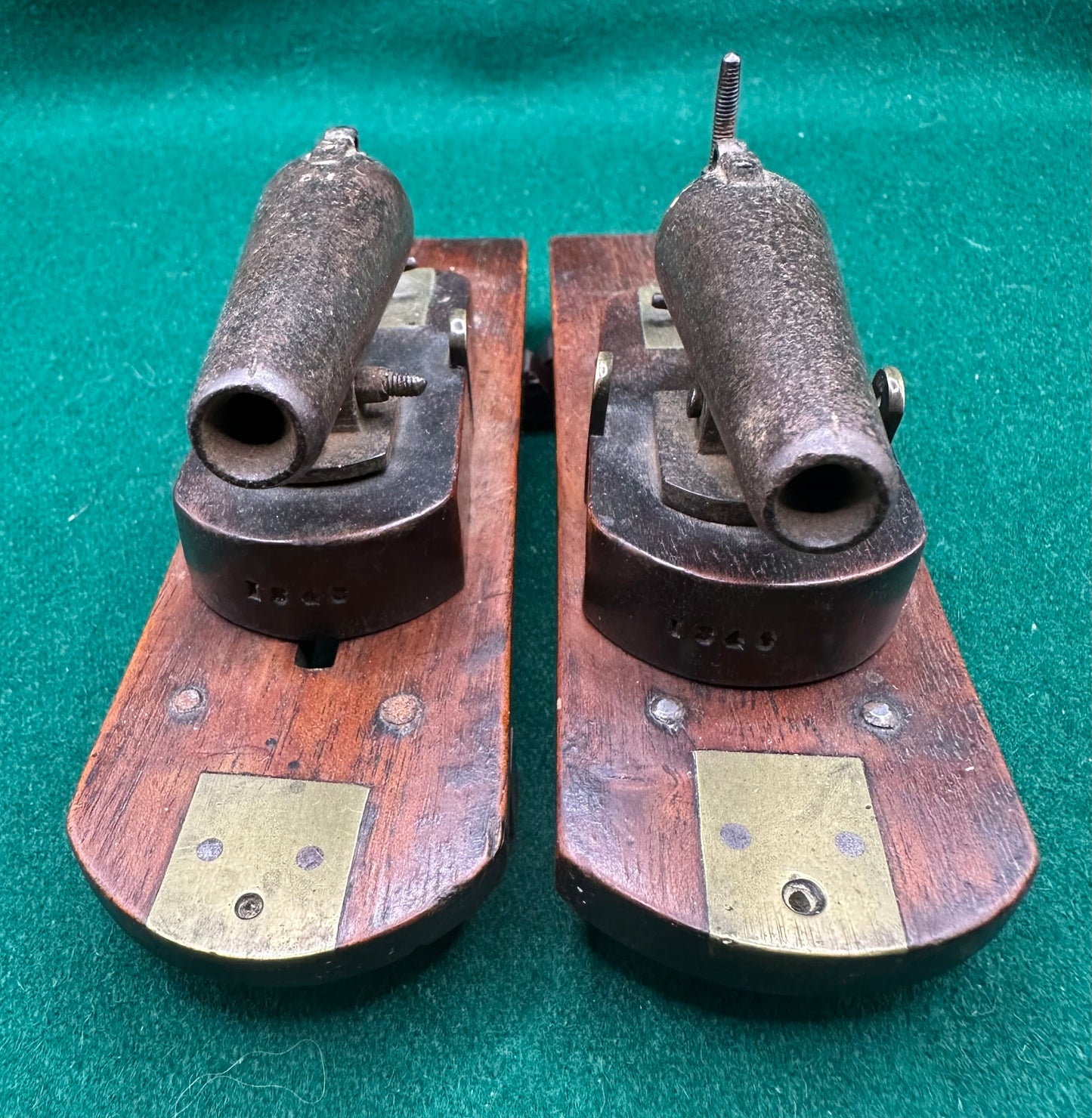 Victorian Model Or Desk Carronades Dated 1848