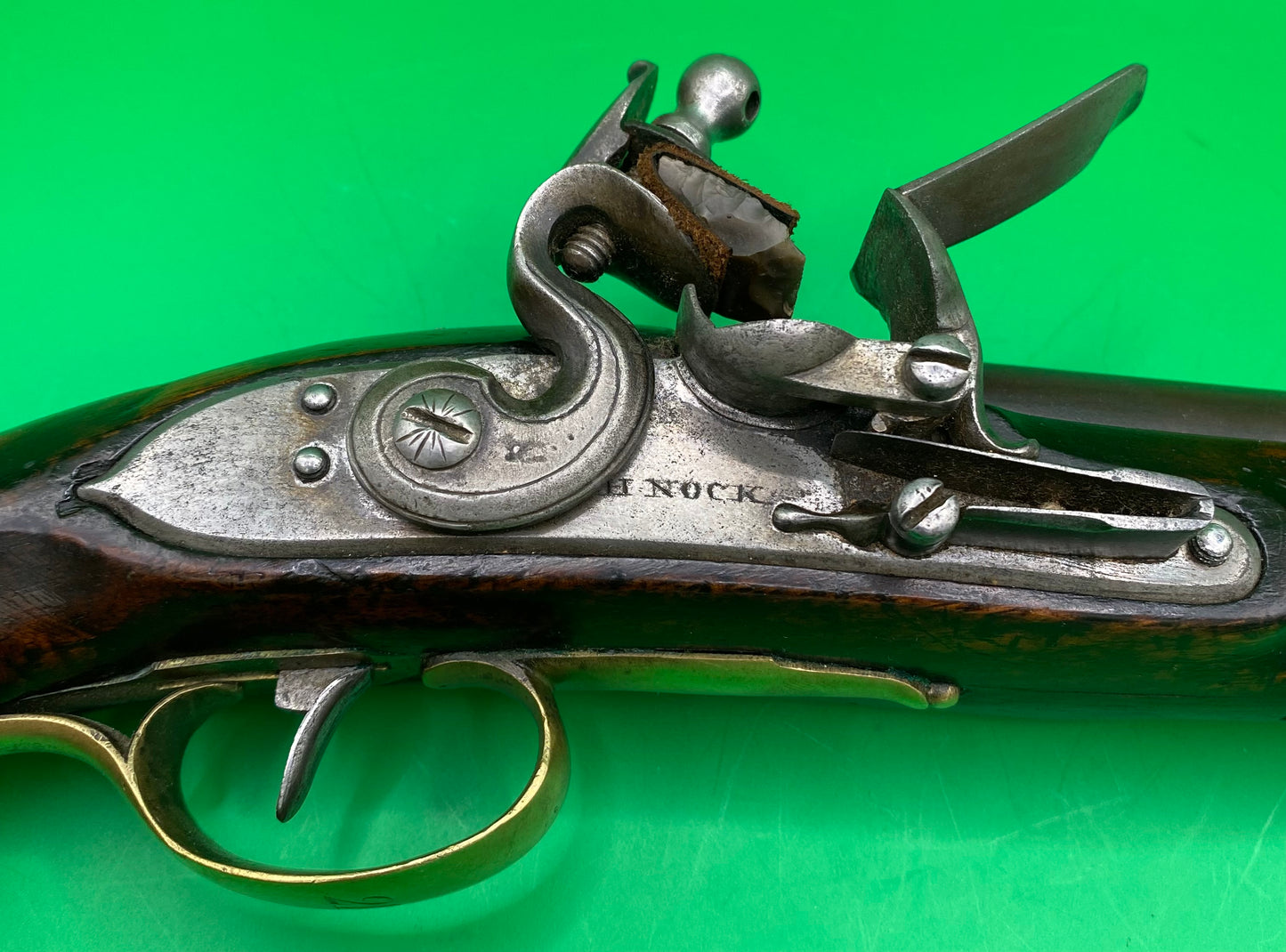 Officers Flintlock Pistol by H. Nock