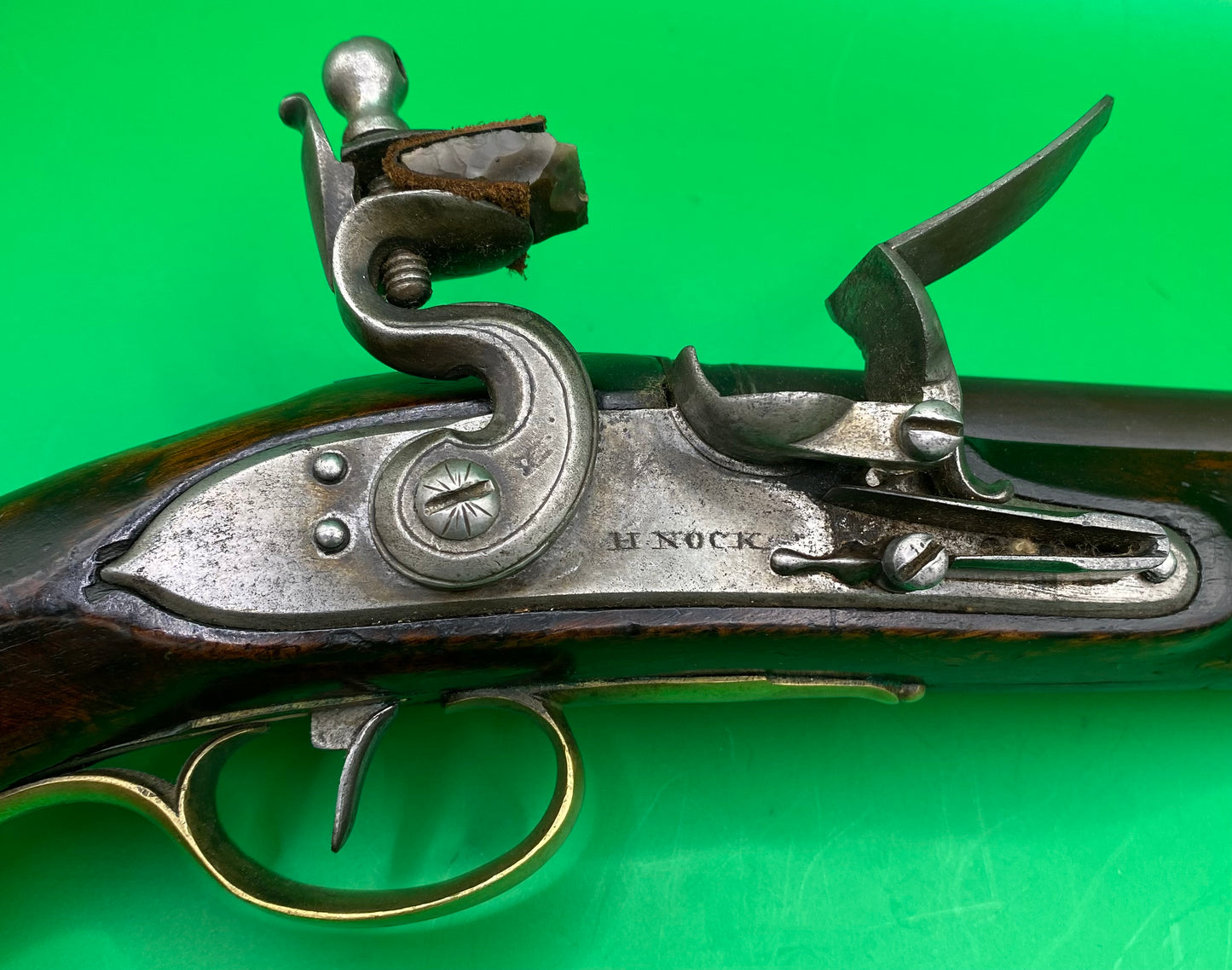 Officers Flintlock Pistol by H. Nock