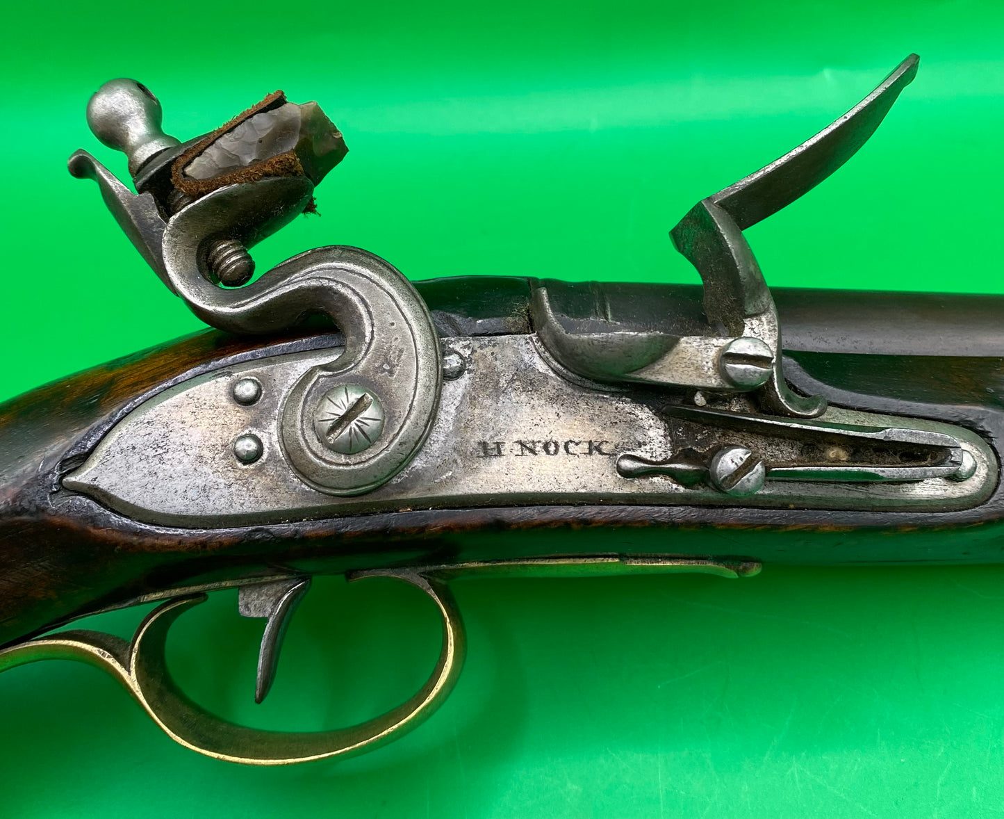 Officers Flintlock Pistol by H. Nock