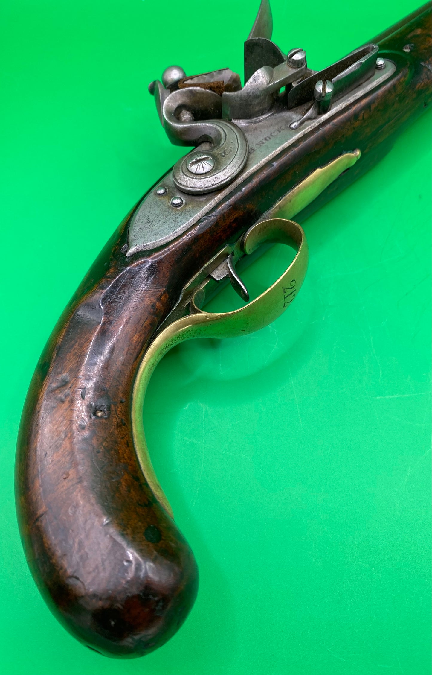 Officers Flintlock Pistol by H. Nock