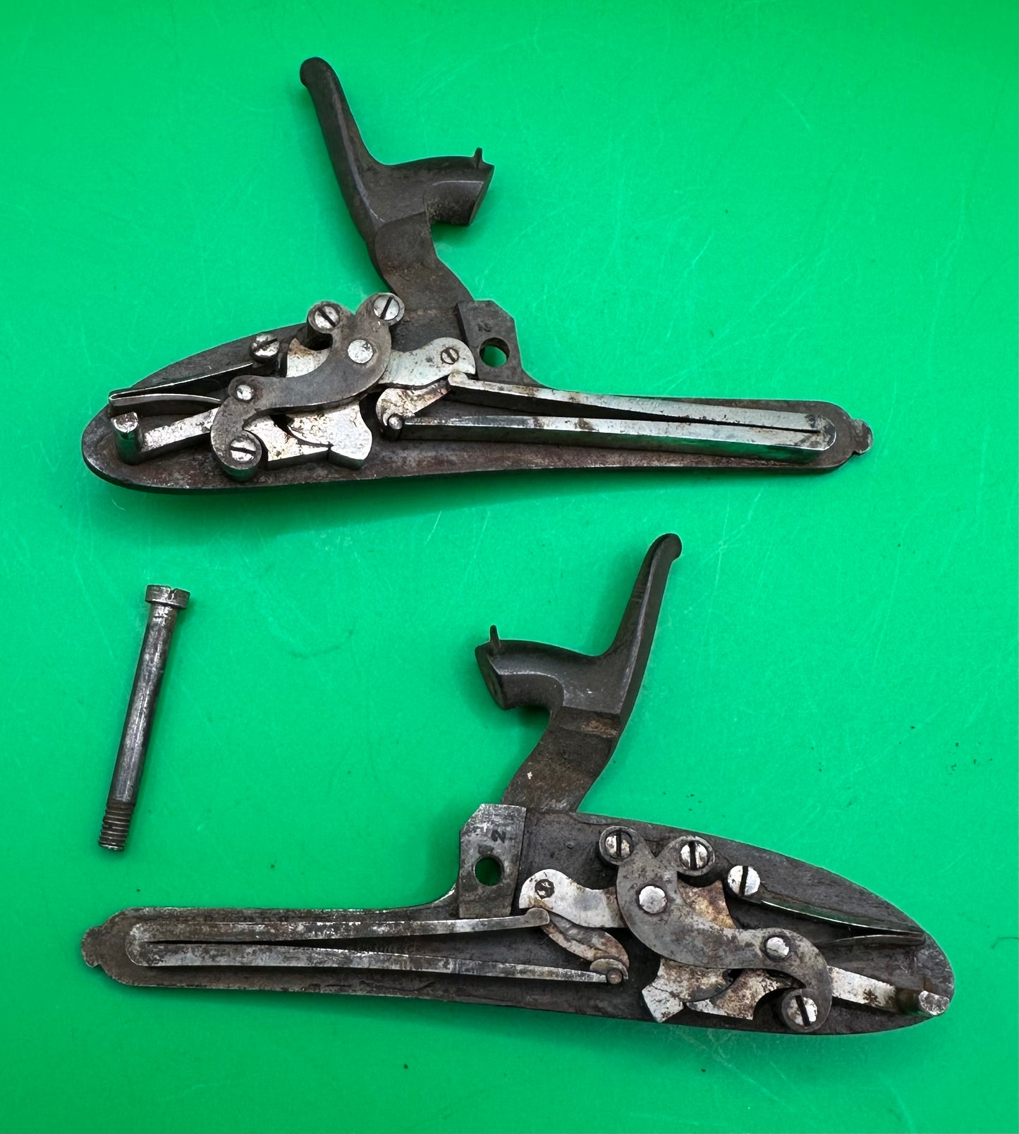 Full Set of Beautifully Engraved Pinfire Locks