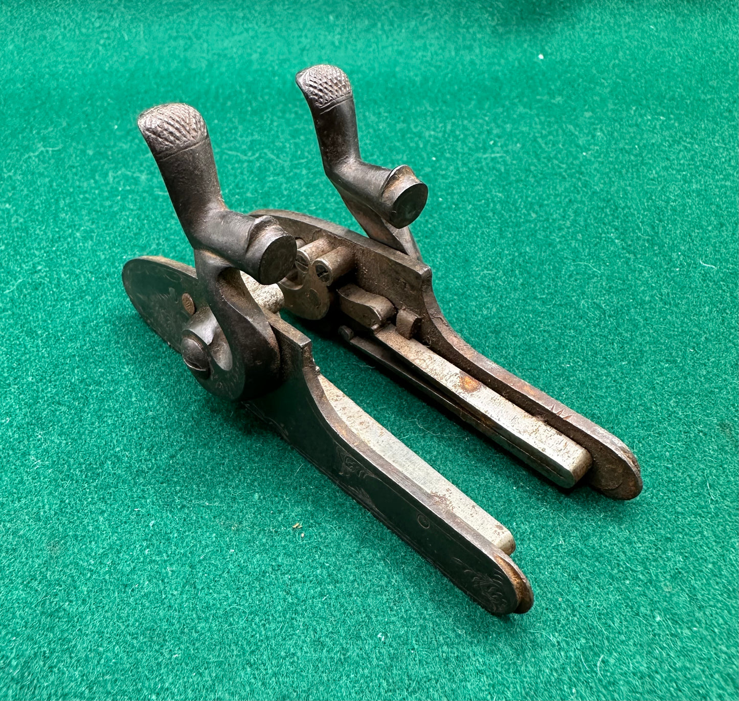 Pair Of Hammer/Pinfire Unsigned Sporting Gun Locks