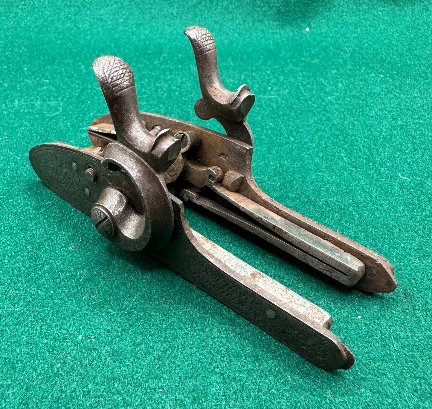 Pair Of Hammer/Pinfire Sporting Gun Locks By W & J Davis