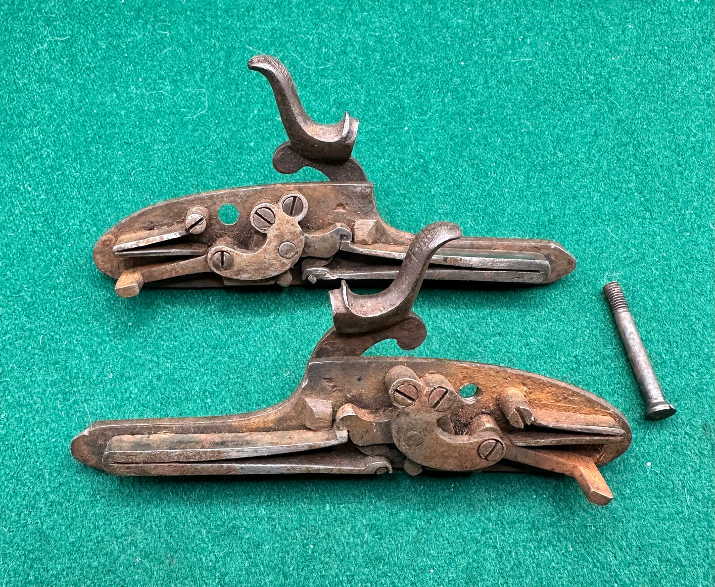 Pair Of Hammer/Pinfire Sporting Gun Locks By W & J Davis