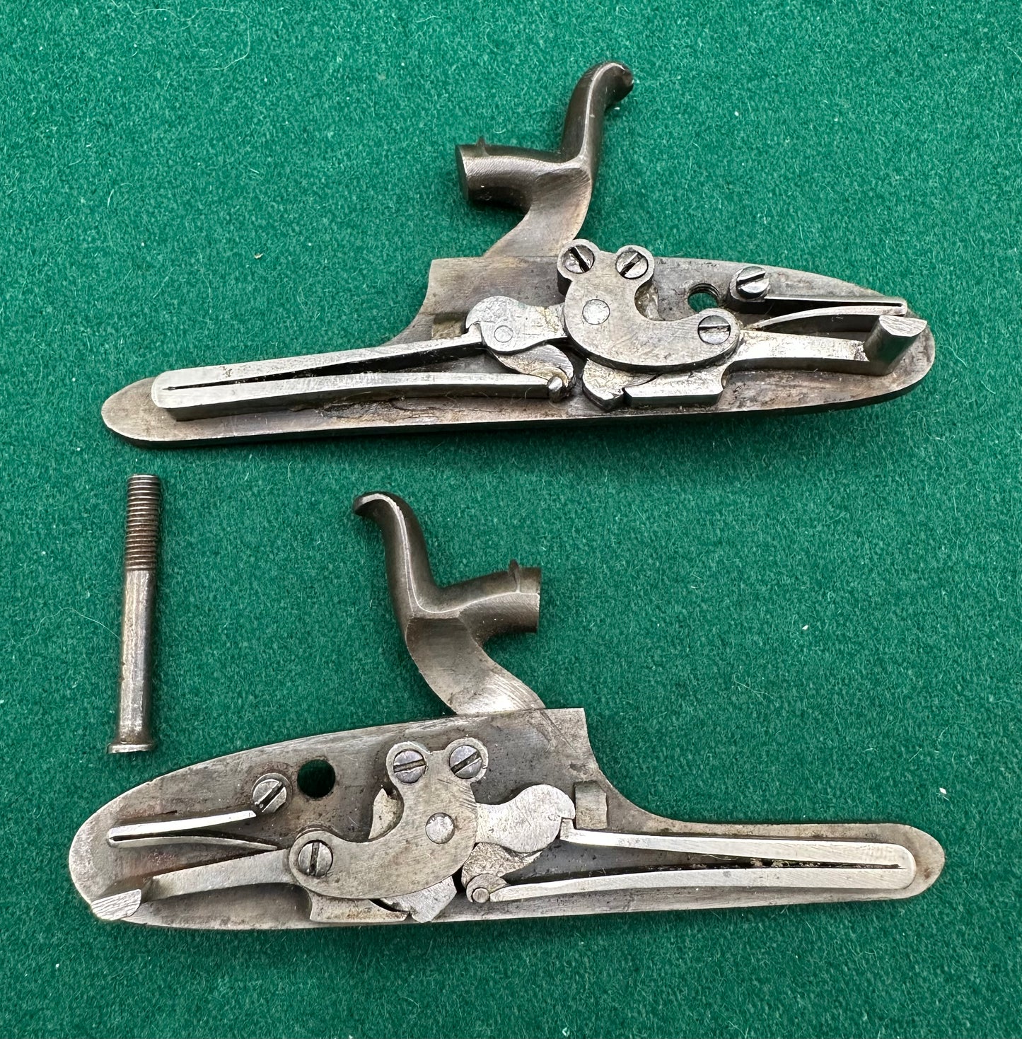 Pair Of Clean Unsigned Hammer/Pinfire Sporting Gun Locks