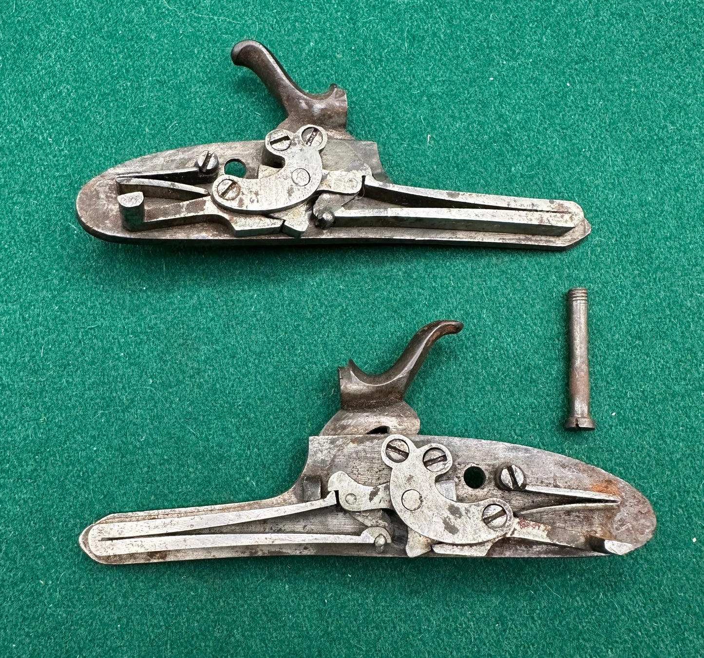 Pair Of Hammer/Pinfire Sporting Gun Locks By "G Jeffries"