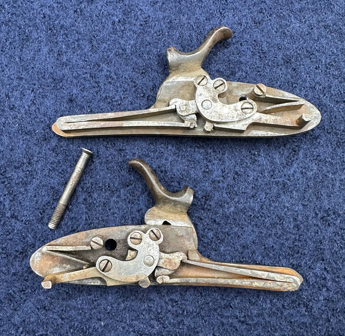 Pair Of Hammer Sporting Gun Locks With Wildlife Engraved Locks