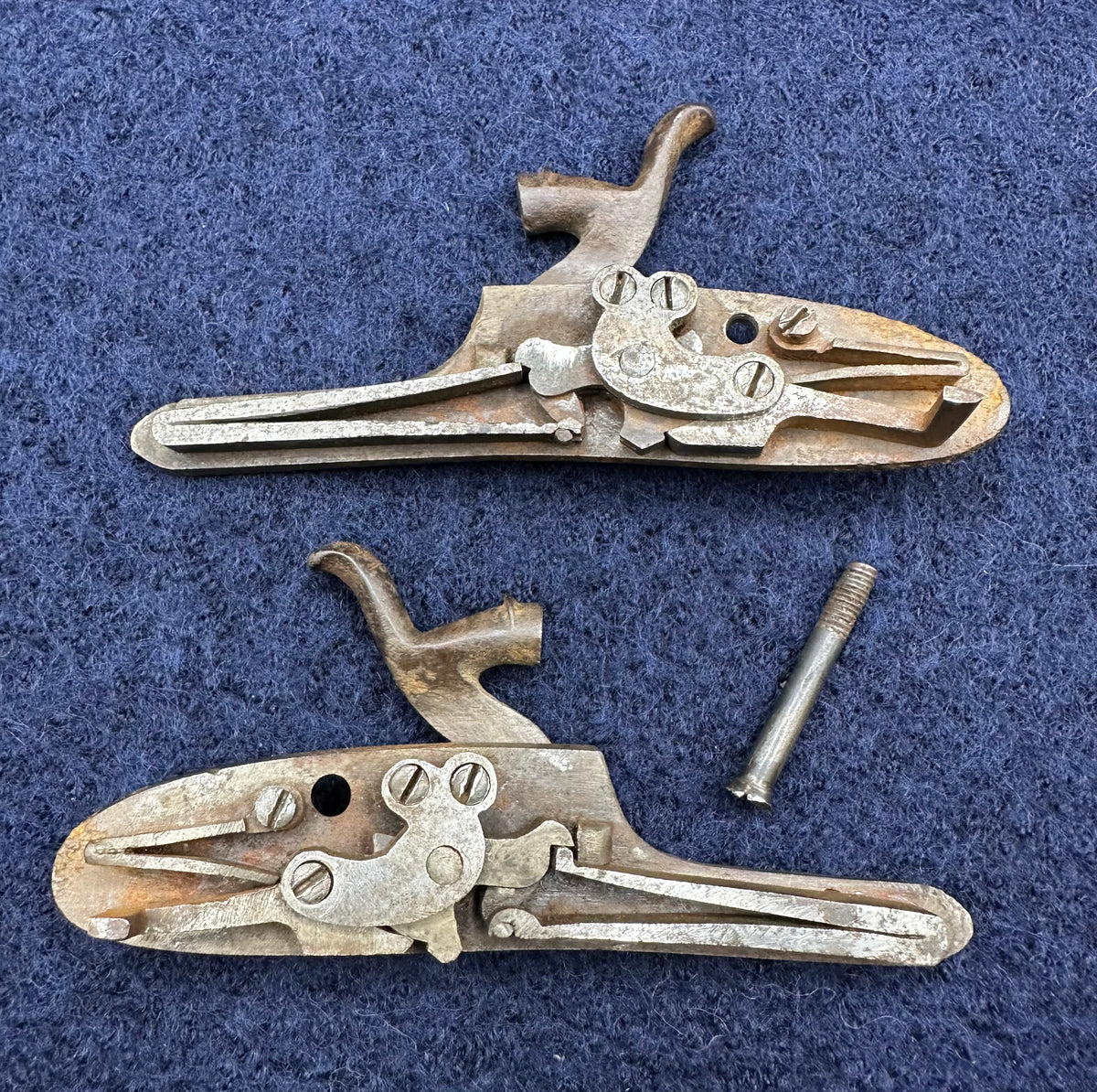 Pair Of Hammer Sporting Gun Locks With Foliate Engraving