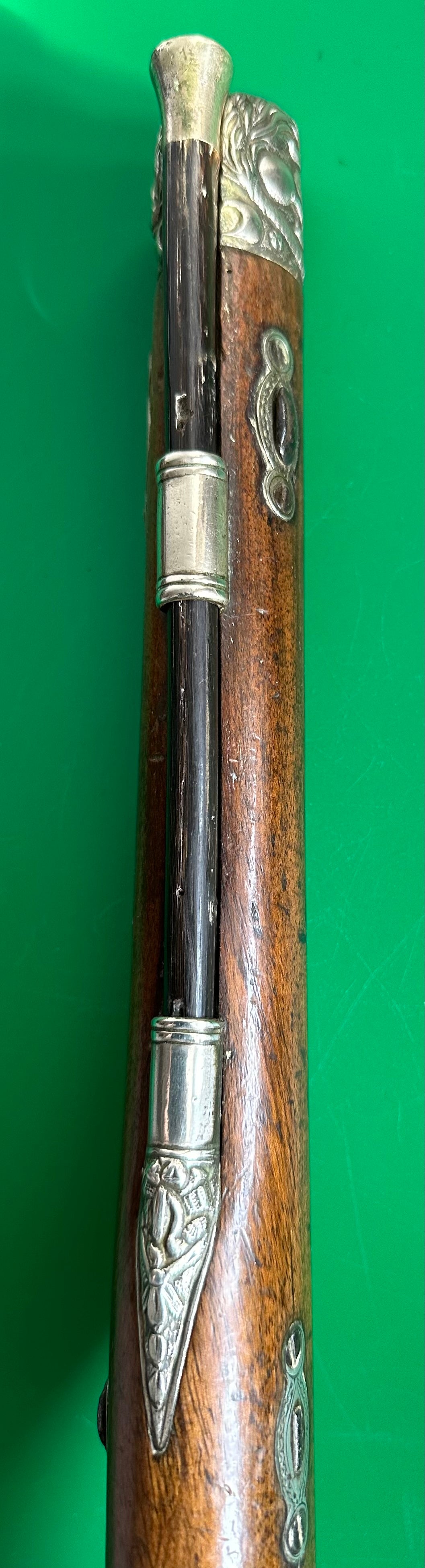 Silver Mounted Dueling Pistol By E Stavredhio