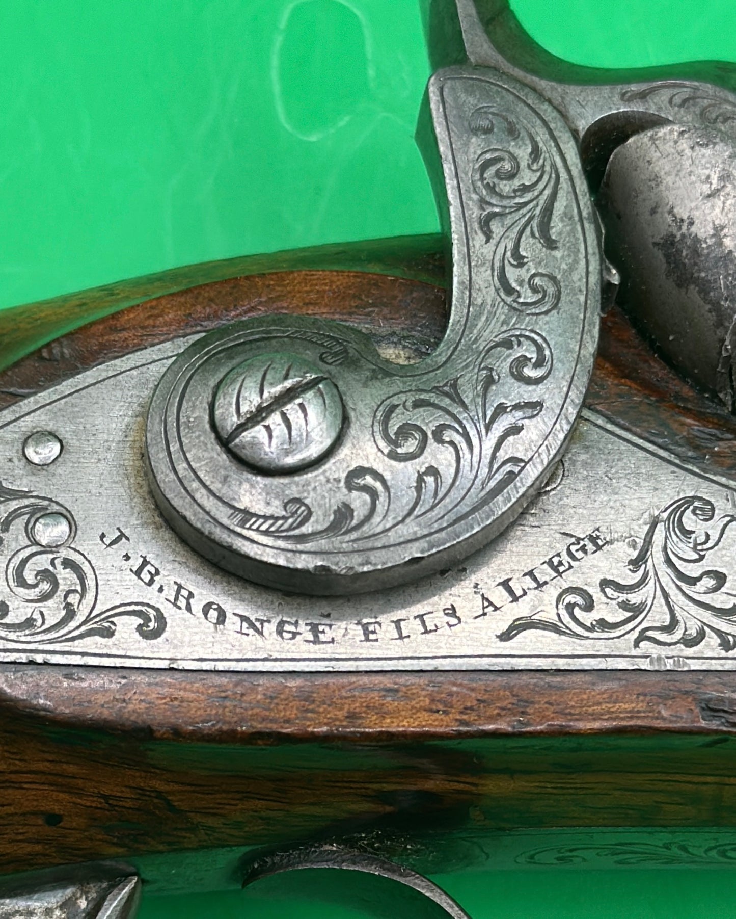 Belgian Rifled Officers Pistol By J B Ronge