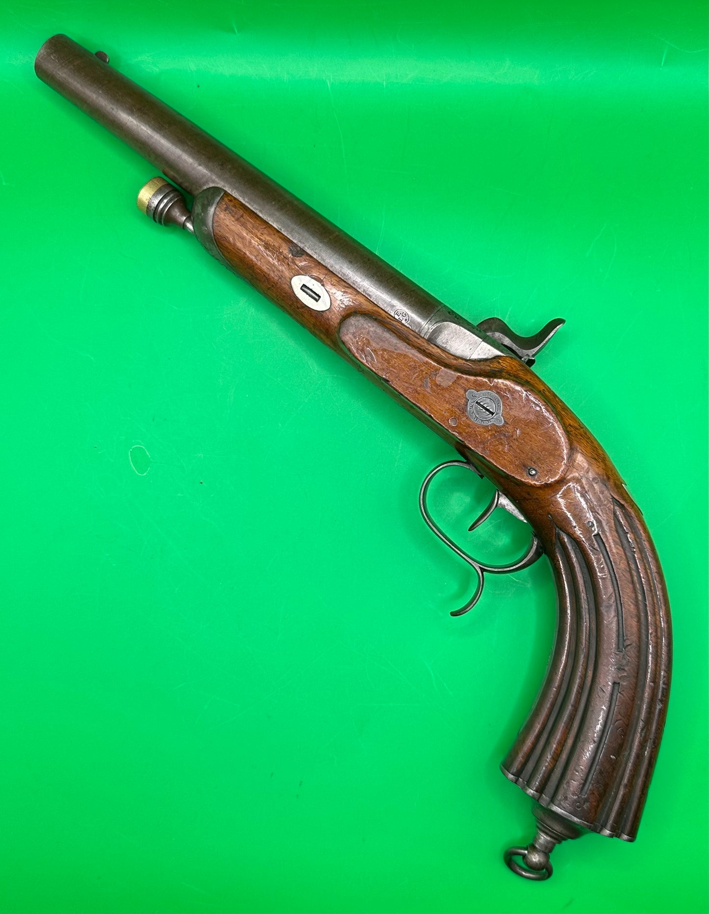 Belgian Rifled Officers Pistol By J B Ronge